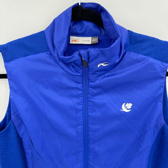 KJUS Blue Radiation Full Zip Golf Vest Mayacama GC Size M Medium (38 EUR) - Picture 2 of 6